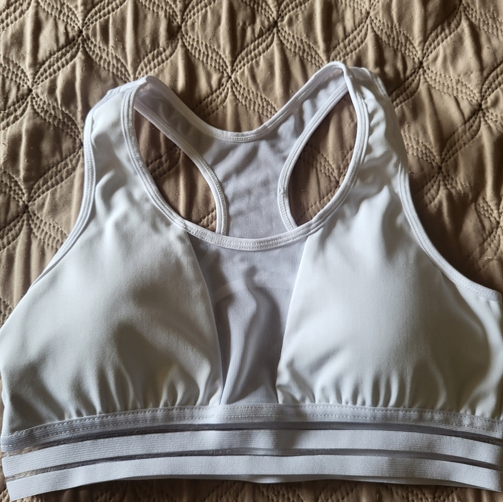 White sports bra